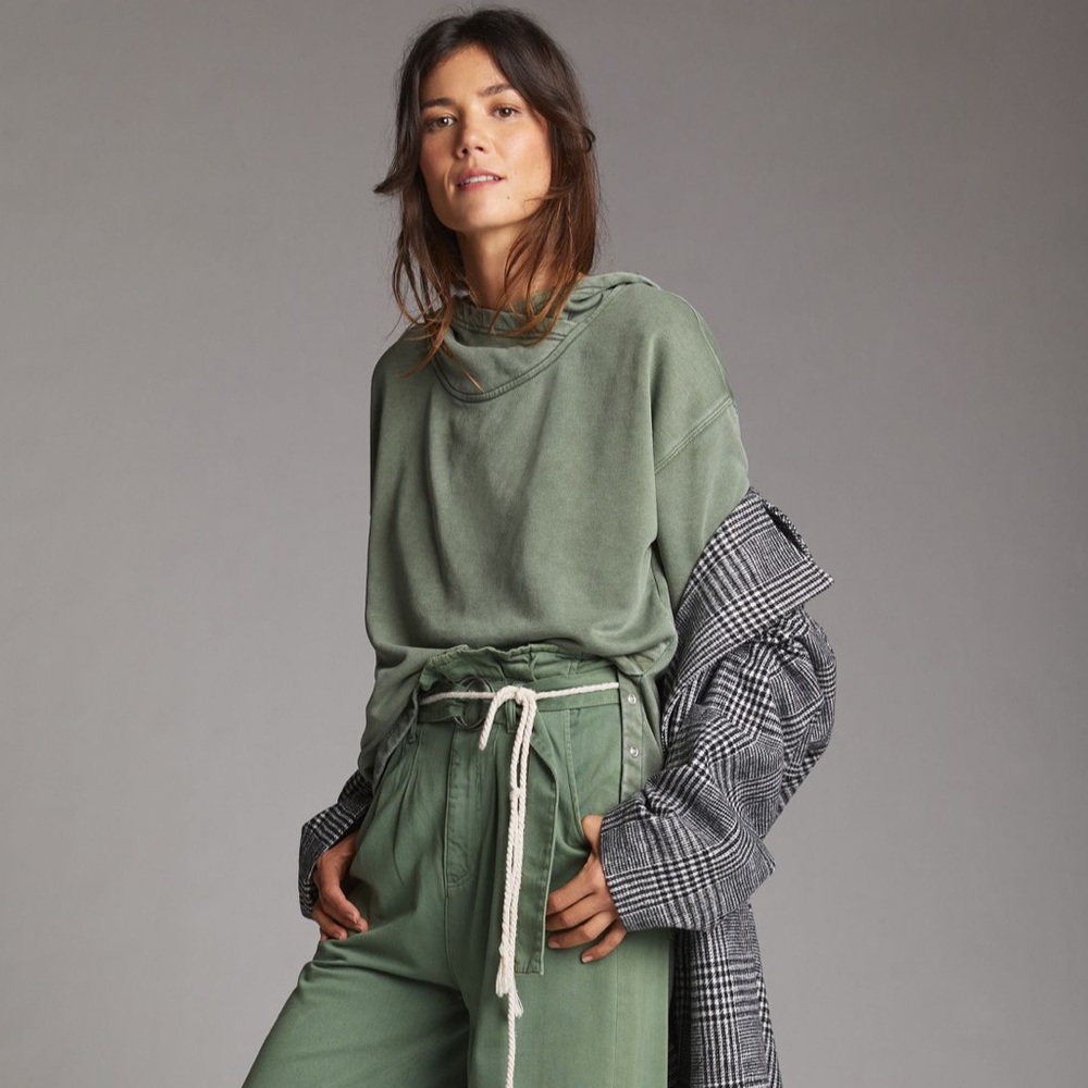 EUC Daily Practice by Anthropologie Twist-Collar
Hoodie in Green Size M